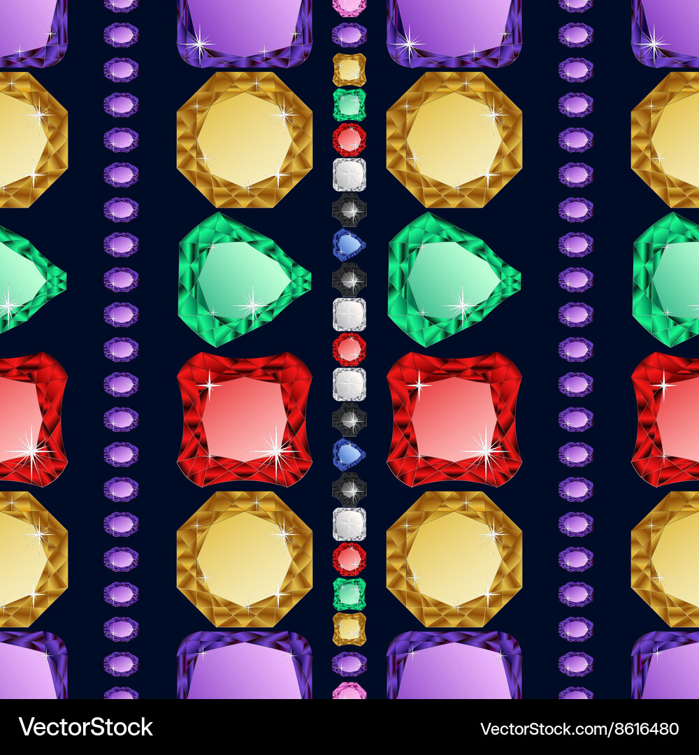 Diamonds seamless pattern Royalty Free Vector Image