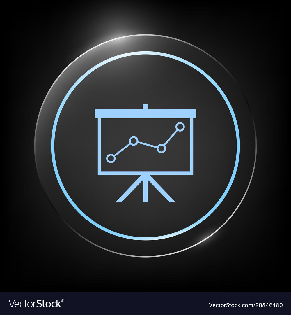 Flip-chart projection screen with a graph