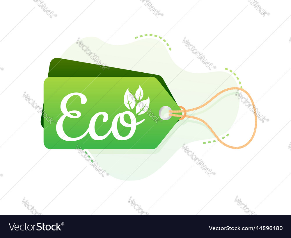 Organic natural label price tag eco friendly