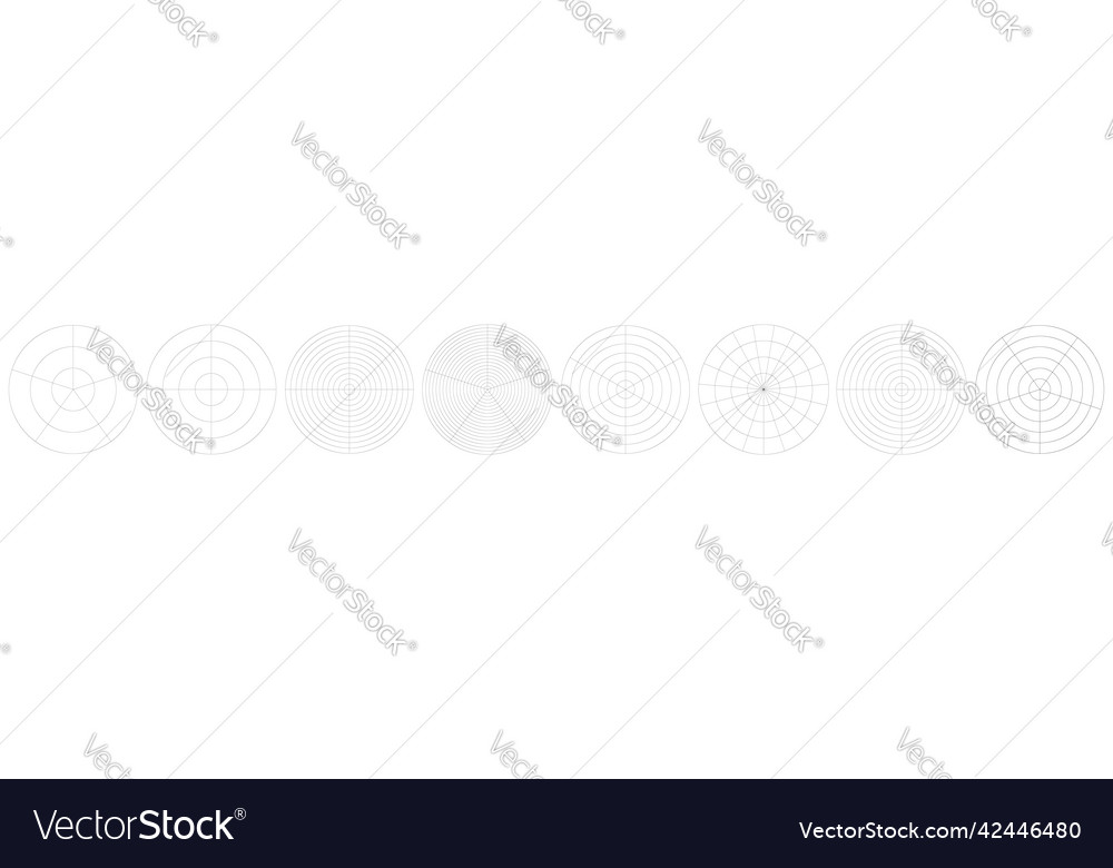 Polar kreisförmiges Gitternetz Piste Diagrammelement vector image Polar kreisförmiges Gitternetz Piste Diagrammelement