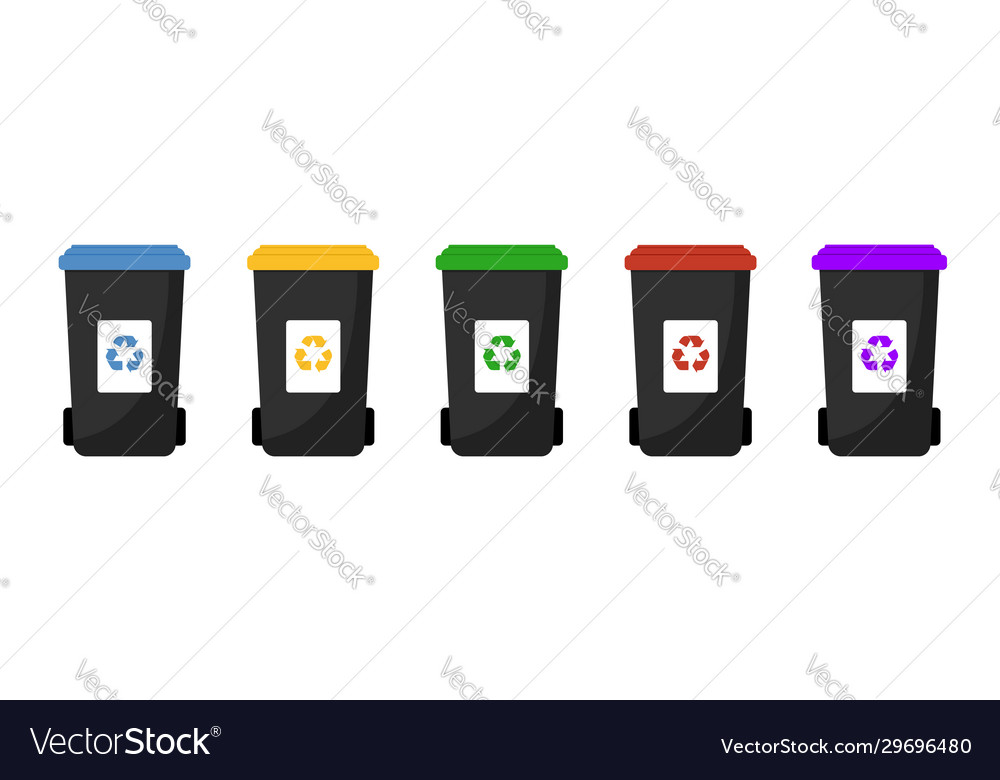 Sorting garbage ecology and recycle concept vector image Sorting garbage ecology and recycle concept