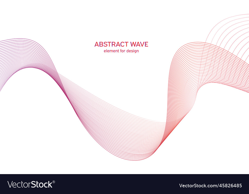 Abstract colorful wave element for design vector image Abstract colorful wave element for design
