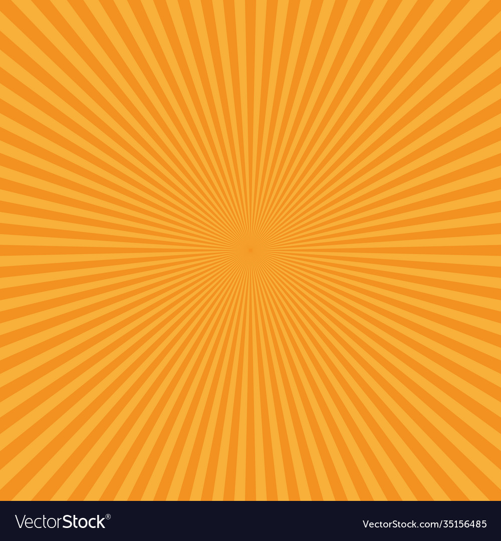 Abstract orange sunburst