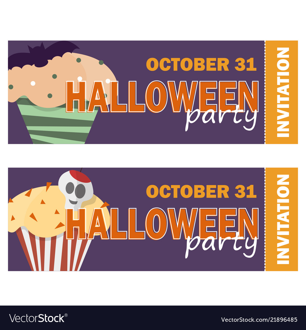 Background with halloween cupcake - invitation Vector Image Background with halloween cupcake - invitation