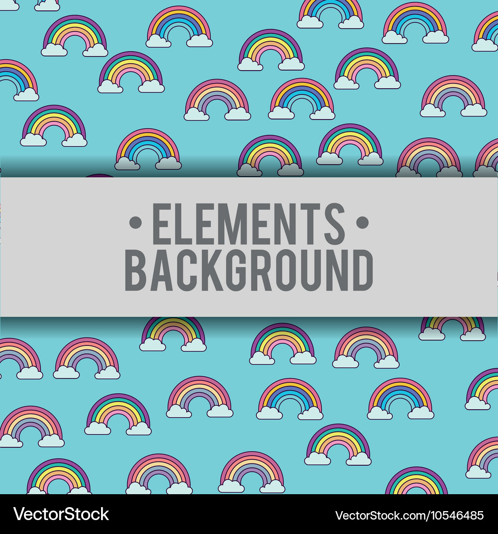 Clouds rainbows background design Royalty Free Vector Image