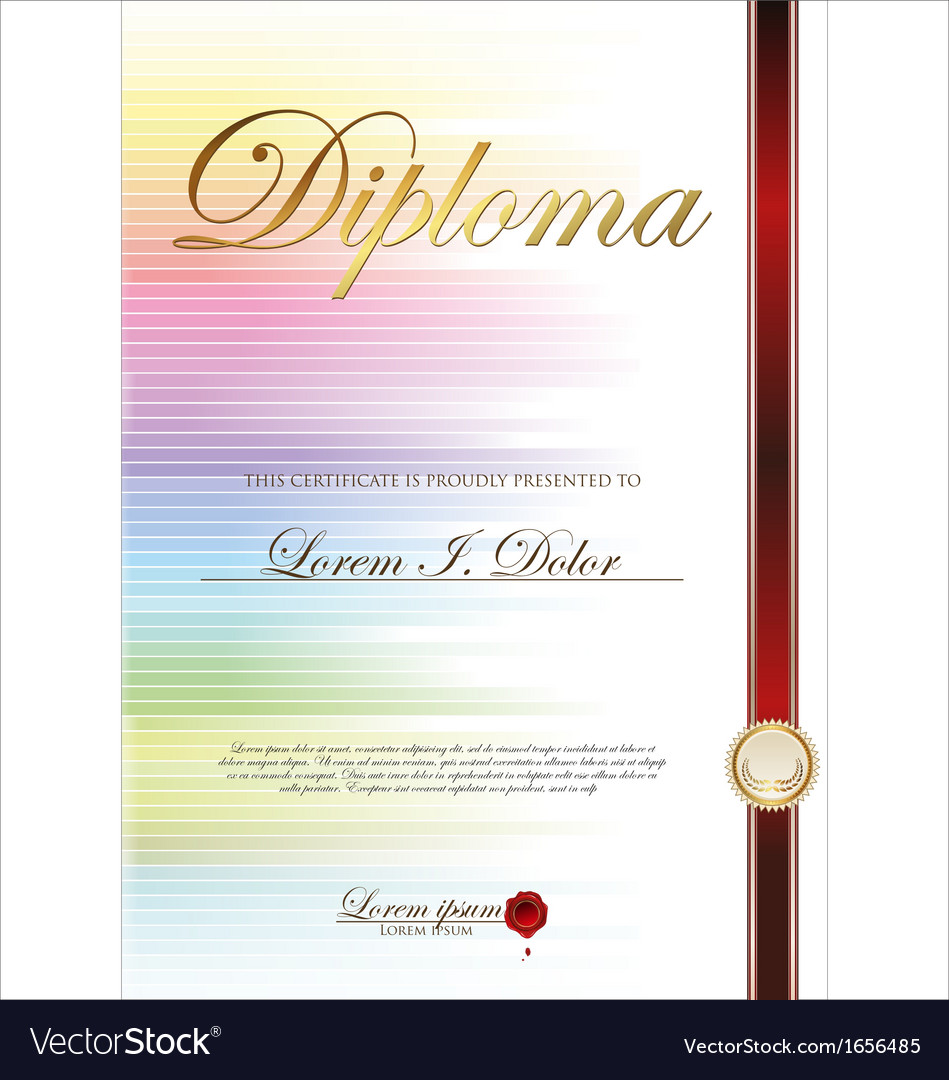 colorful certificate template royalty free vector image colorful certificate template