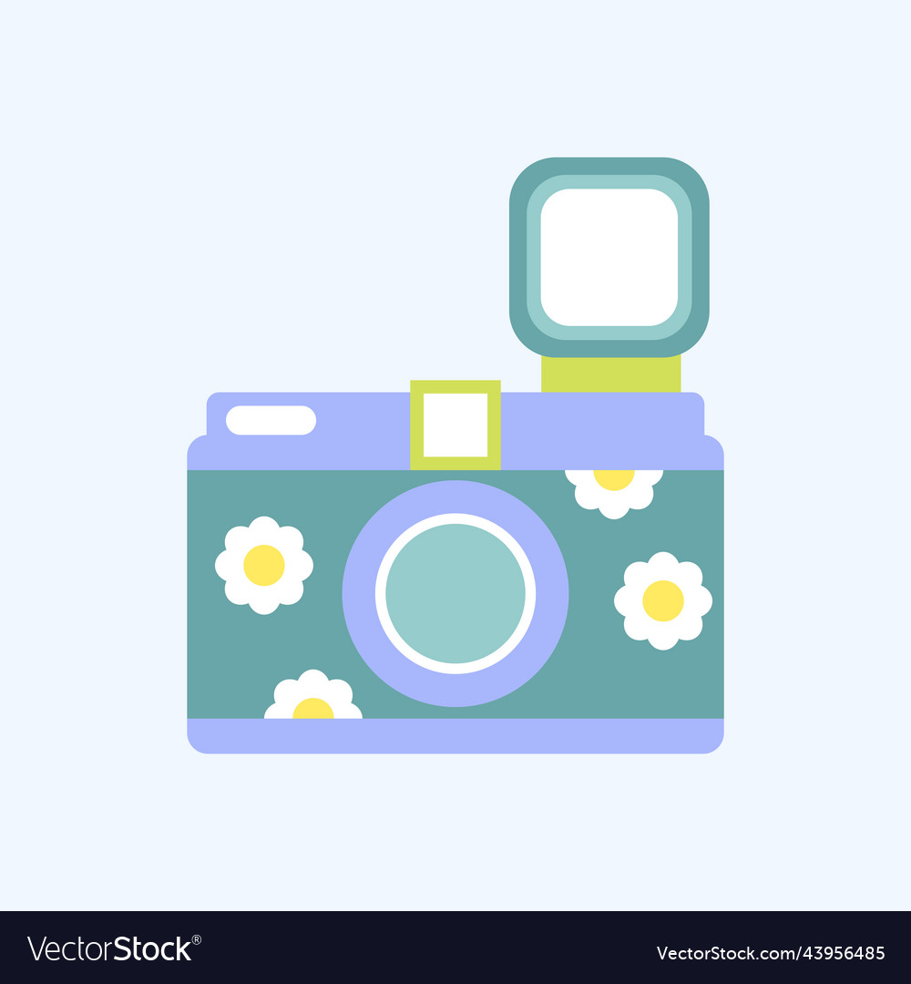 Cute analog camera sticker