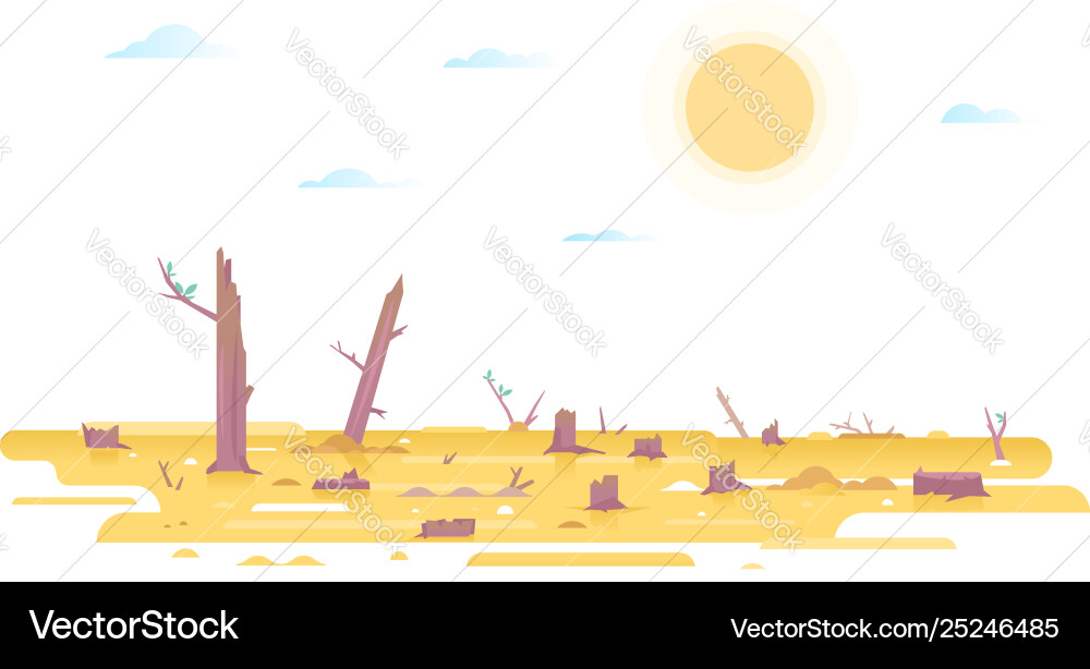 Deforestation concept Royalty Free Vector Image
