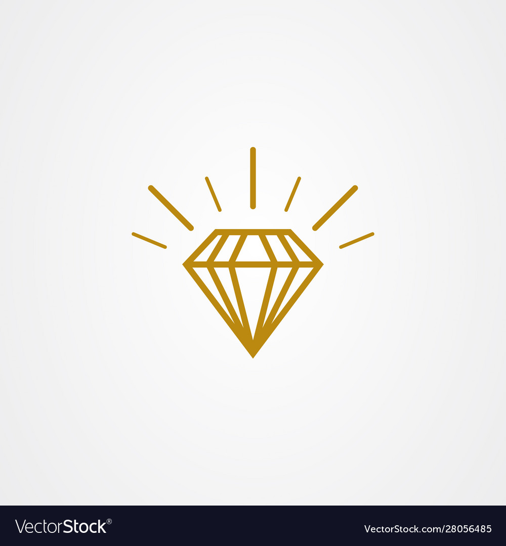 Diamond icon logo design Royalty Free Vector Image