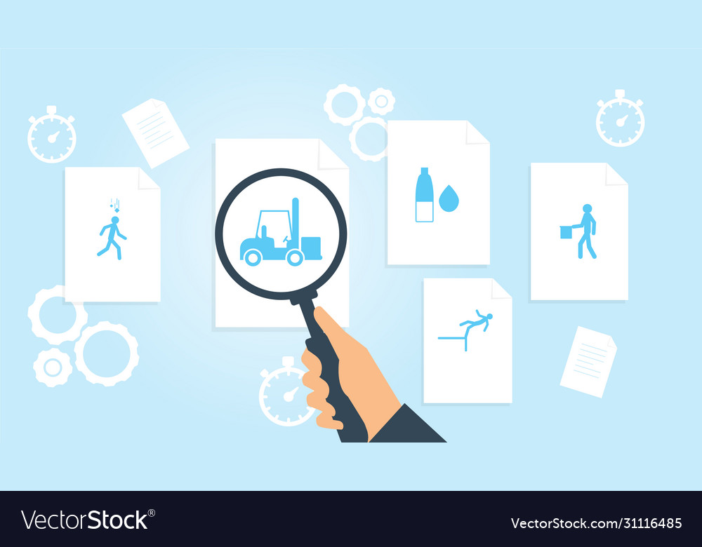 Dokument mit Suchsymbolen Datei und Vergrößerung vector image Dokument mit Suchsymbolen Datei und Vergrößerung