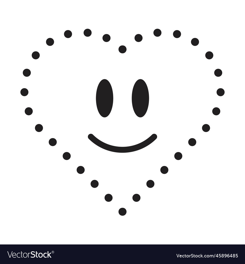 Dotted heart shape for tracing lines Vector Image Dotted heart shape for tracing lines