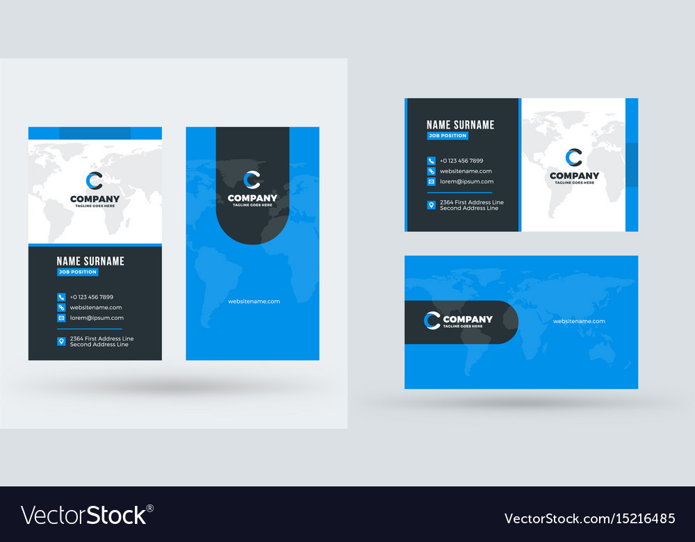 Double-sided creative business card template