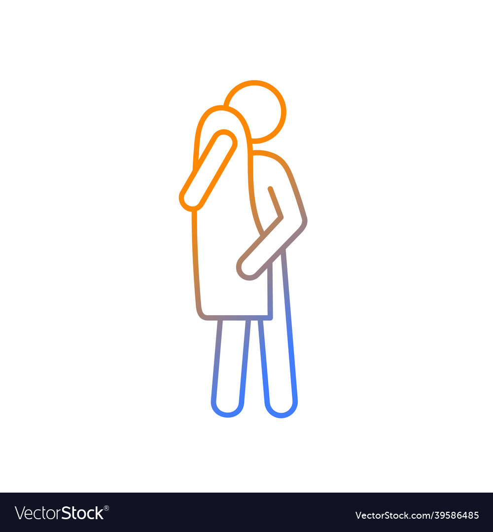 Dry with towel gradient linear icon Vector Image Dry with towel gradient linear icon
