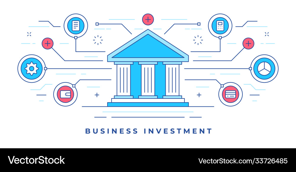 Flat line banner Royalty Free Vector Image - VectorStock