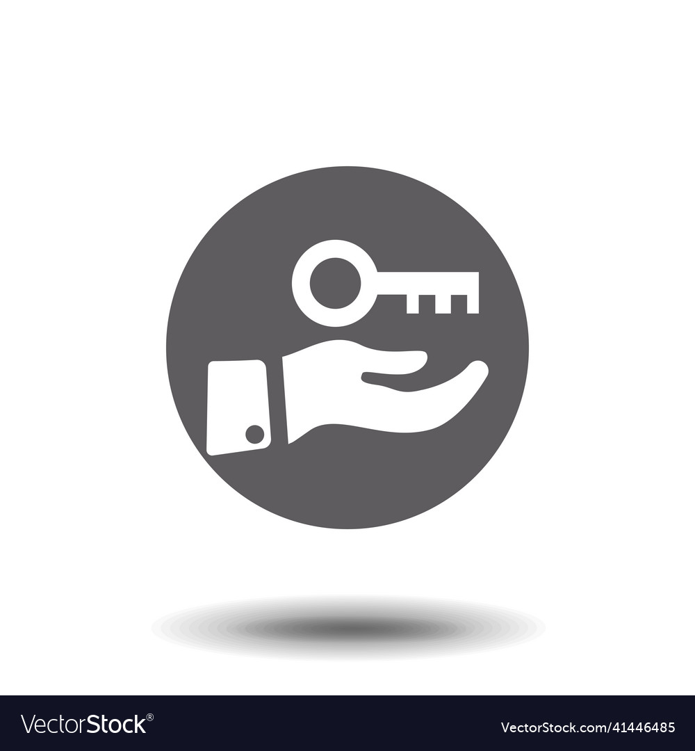 Hand with Key - Access Icon