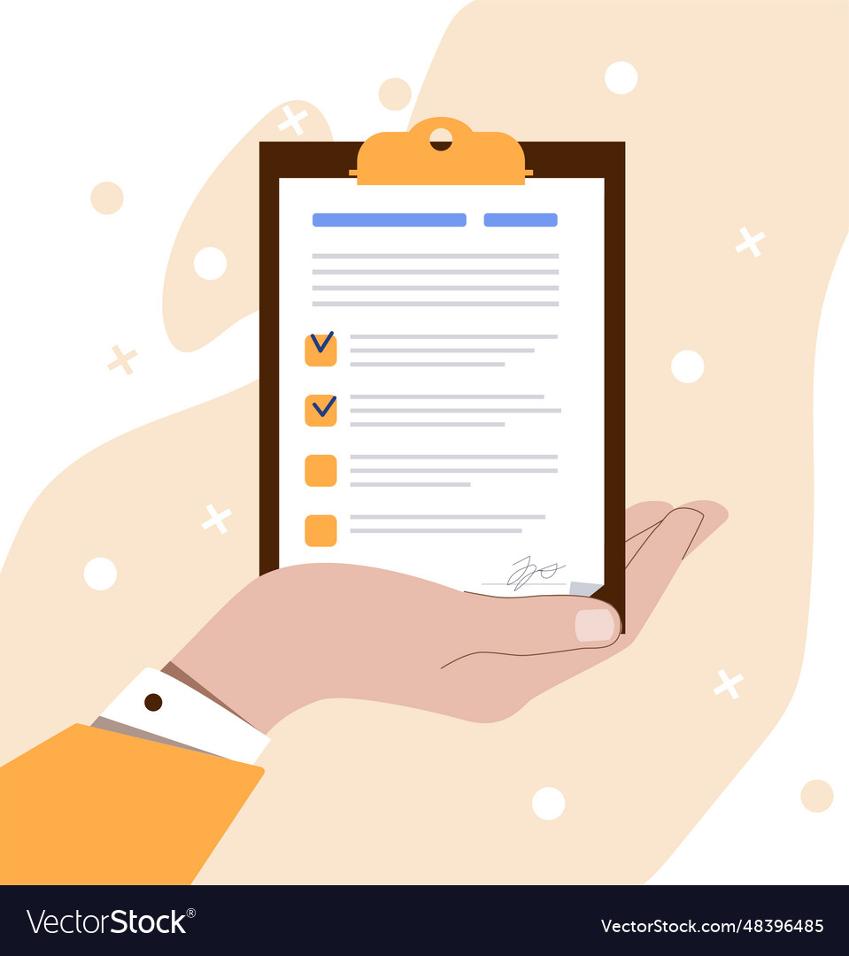 Hand with user guide concept
