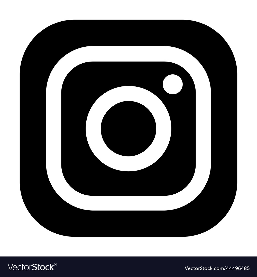 Instagram logo camera icon editorial Royalty Free Vector