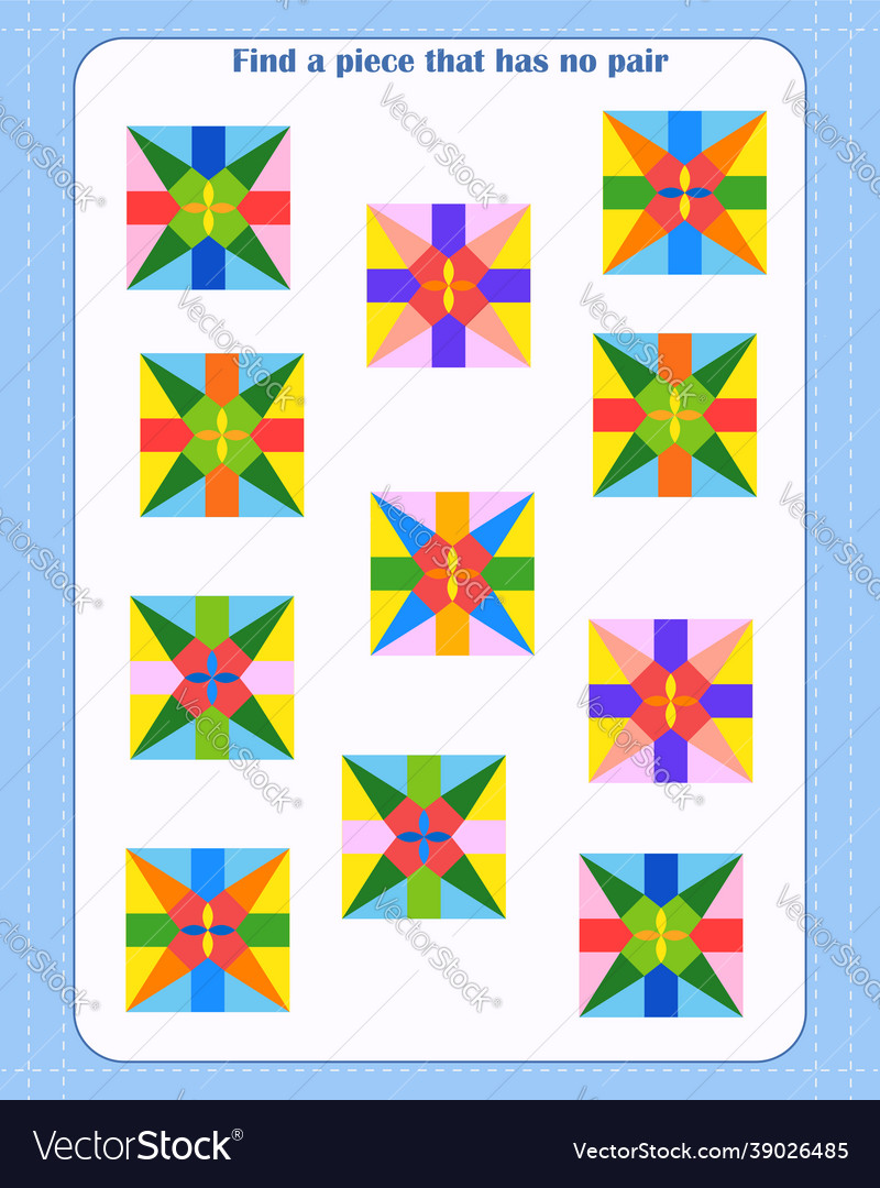 Logic game for children find which shape