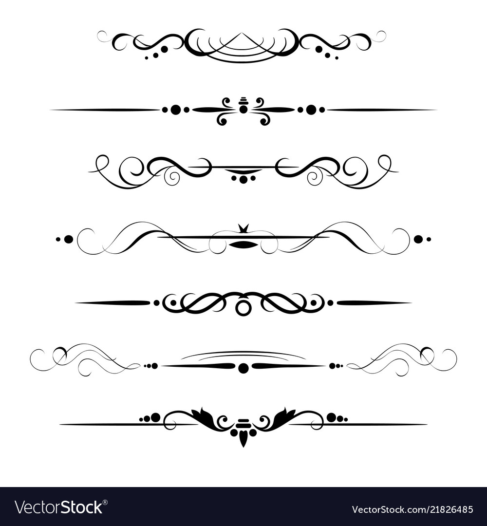 Set decorative delimiters Royalty Free Vector Image