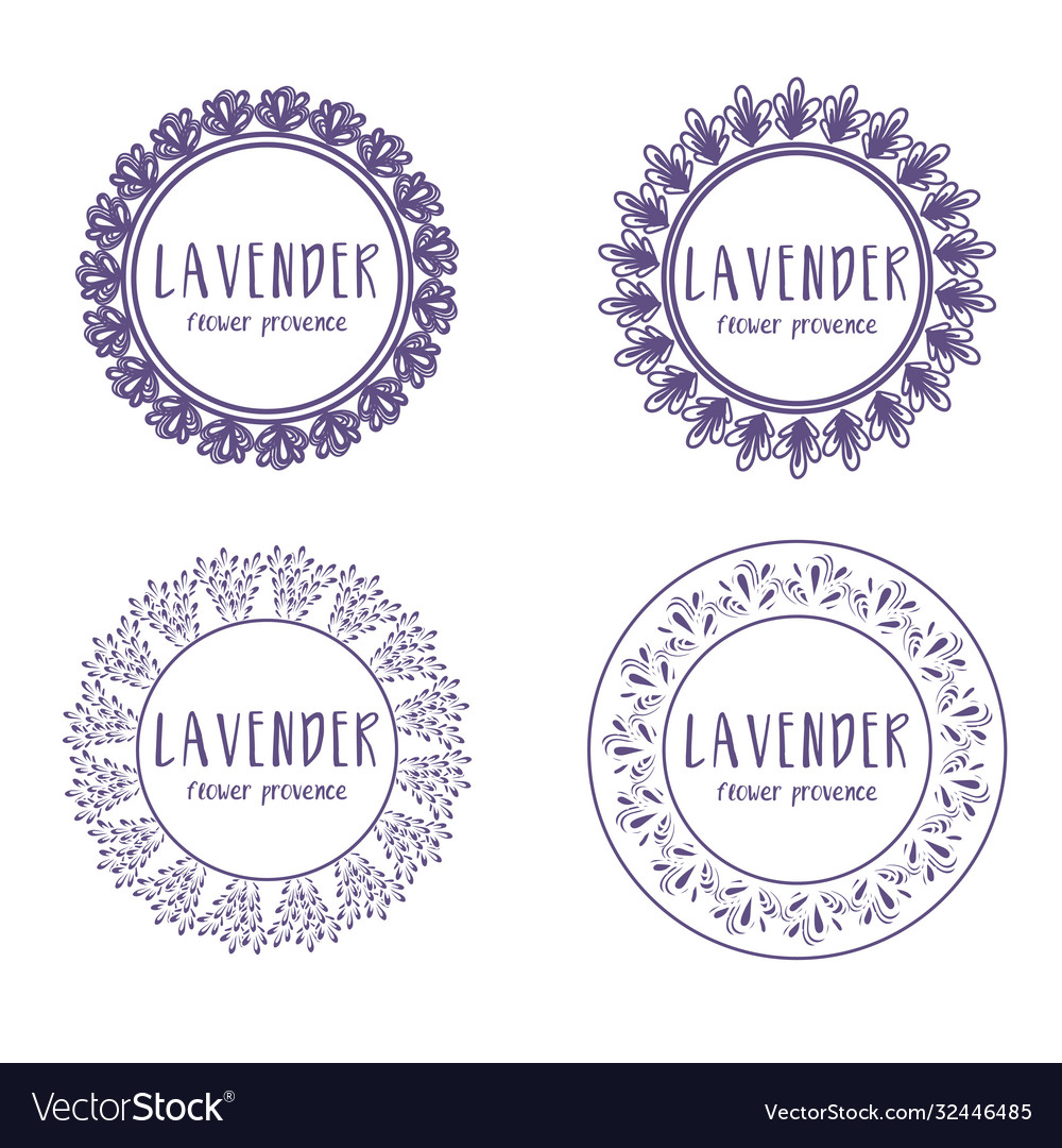 Set template label design abstract icon