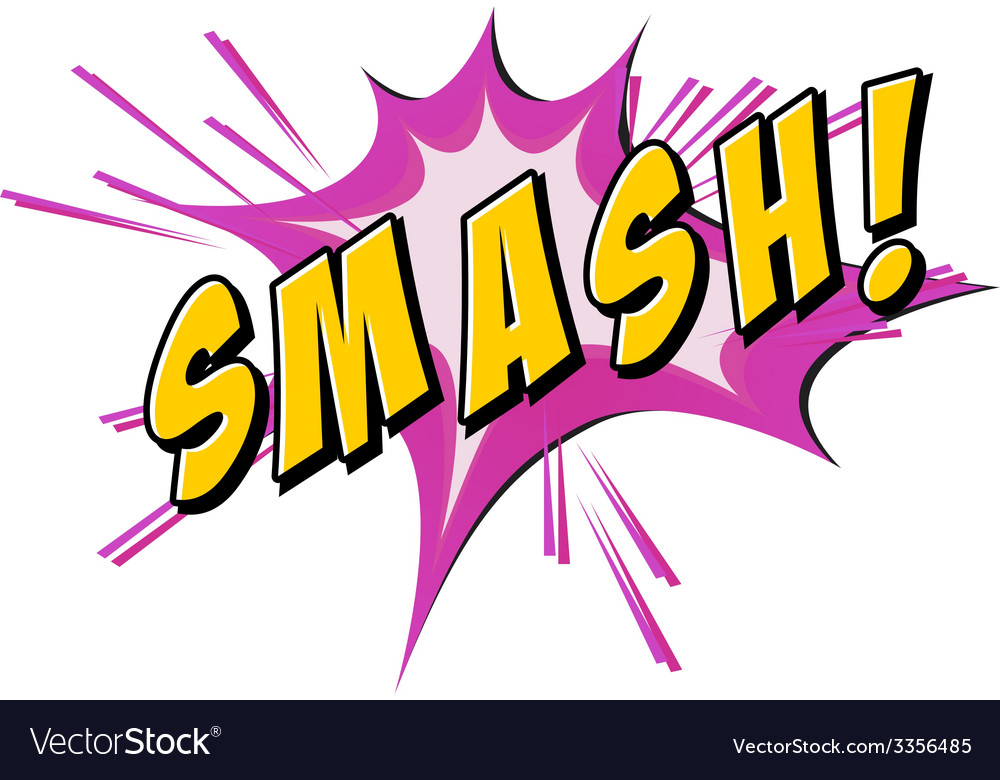 Smash flash on white Royalty Free Vector Image