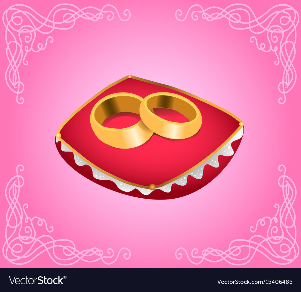 Wedding rings Royalty Free Vector Image - VectorStock