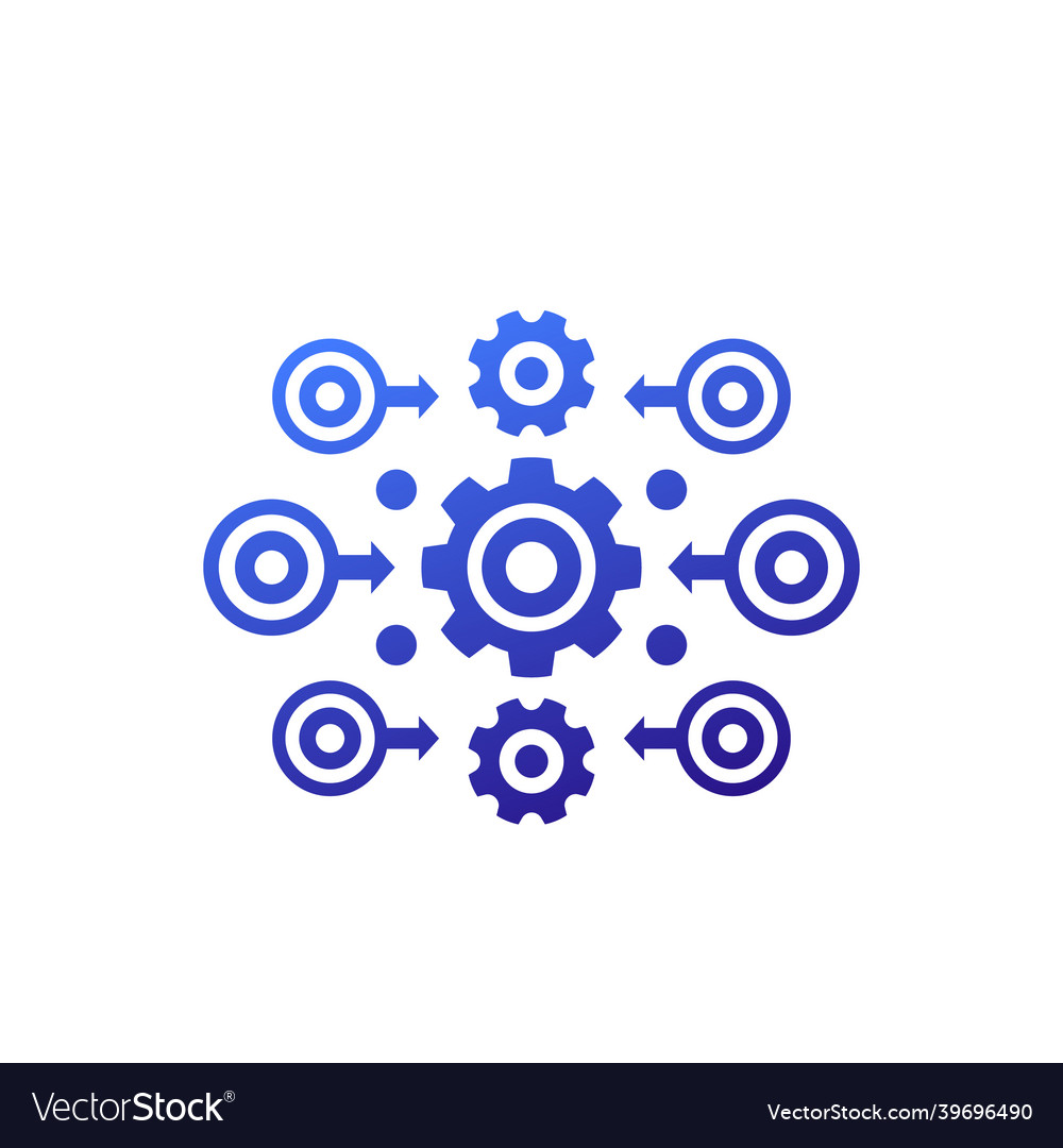 Automation for operations icon Royalty Free Vector Image