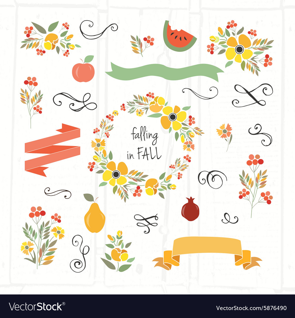 Autumn Floral Wreath - Fall Season