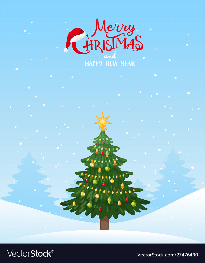 Christmas Winter Forest Background