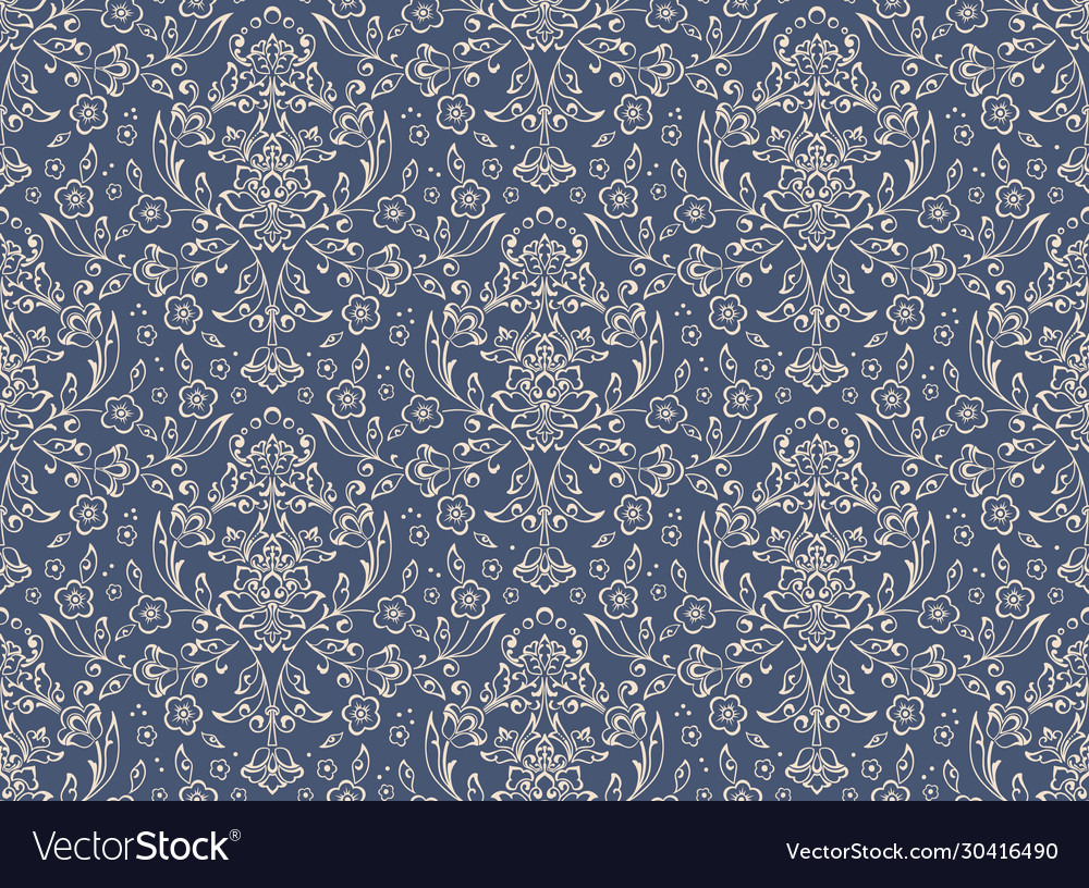 Damask seamless emboss pattern background vector image Damask seamless emboss pattern background
