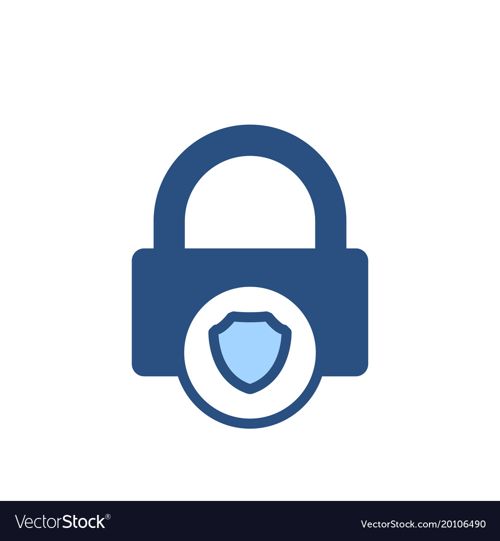 Defense guard lock protect security shield icon Vector Image