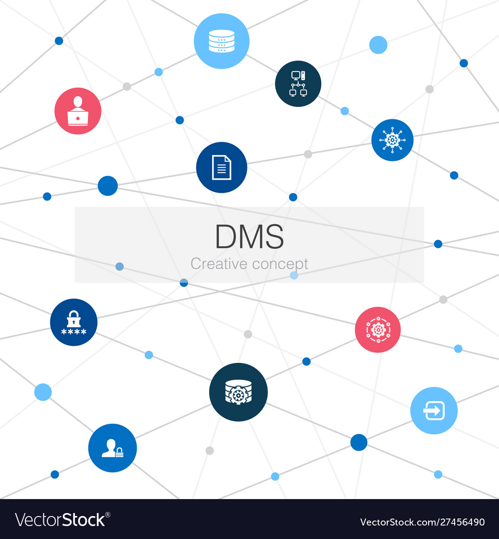 Dms trendy web template with simple icons