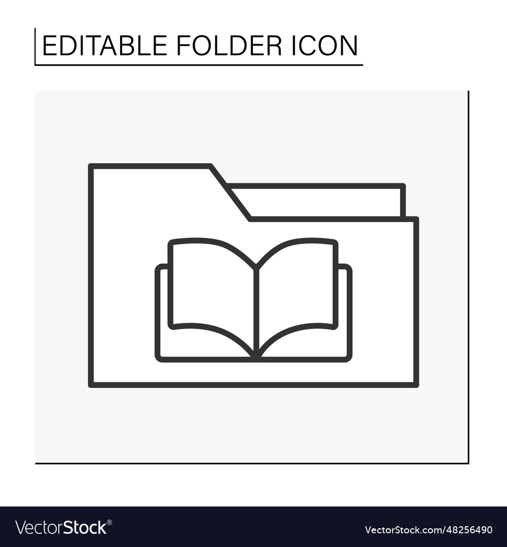Document case line icon vector image Document case line icon