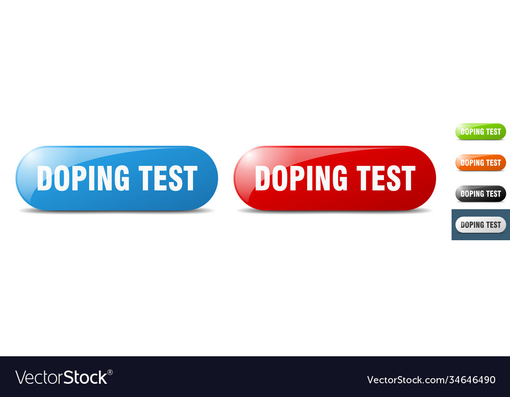 Doping test button key sign push set