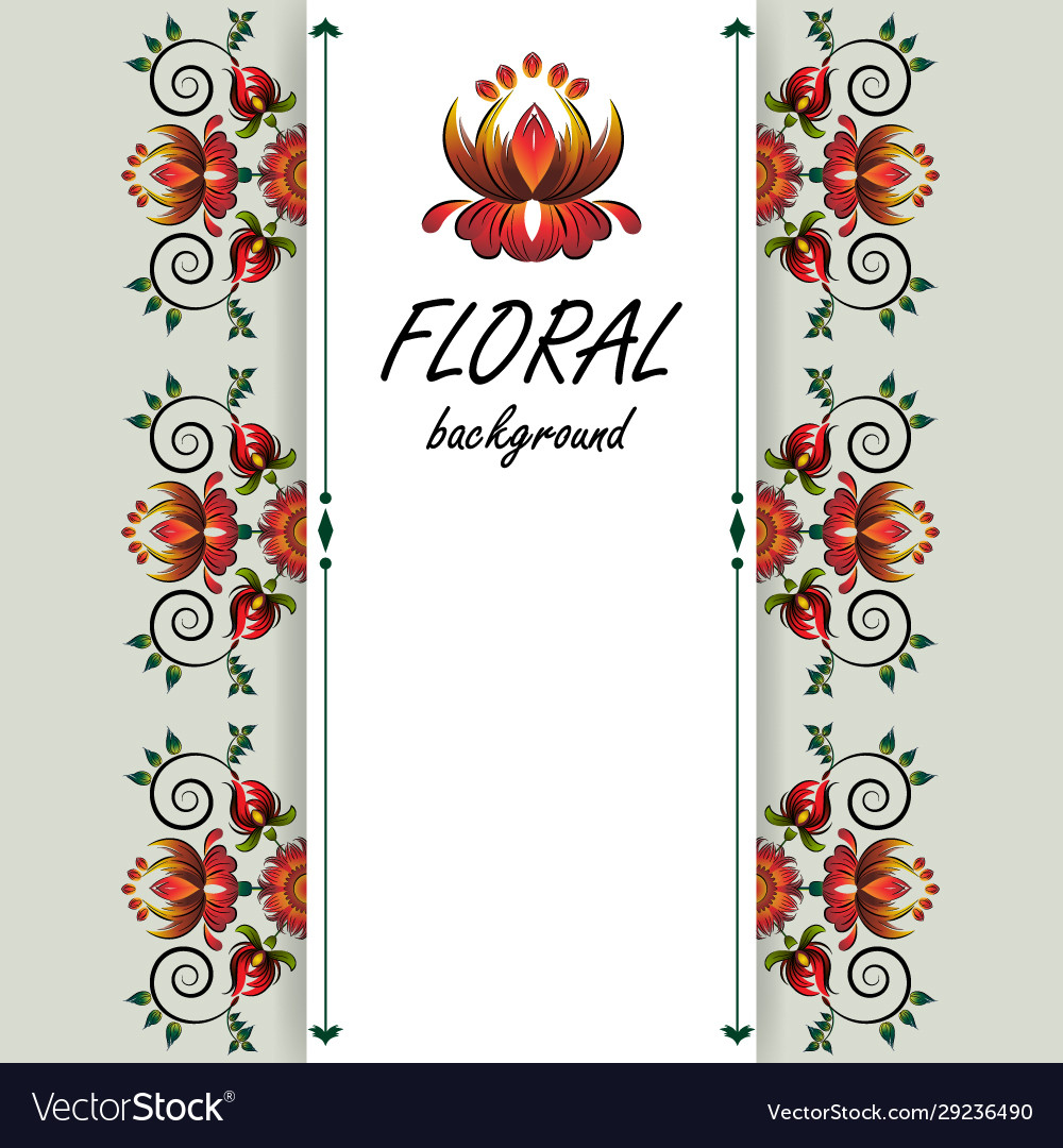 Floral pattern and insert for your text delicate