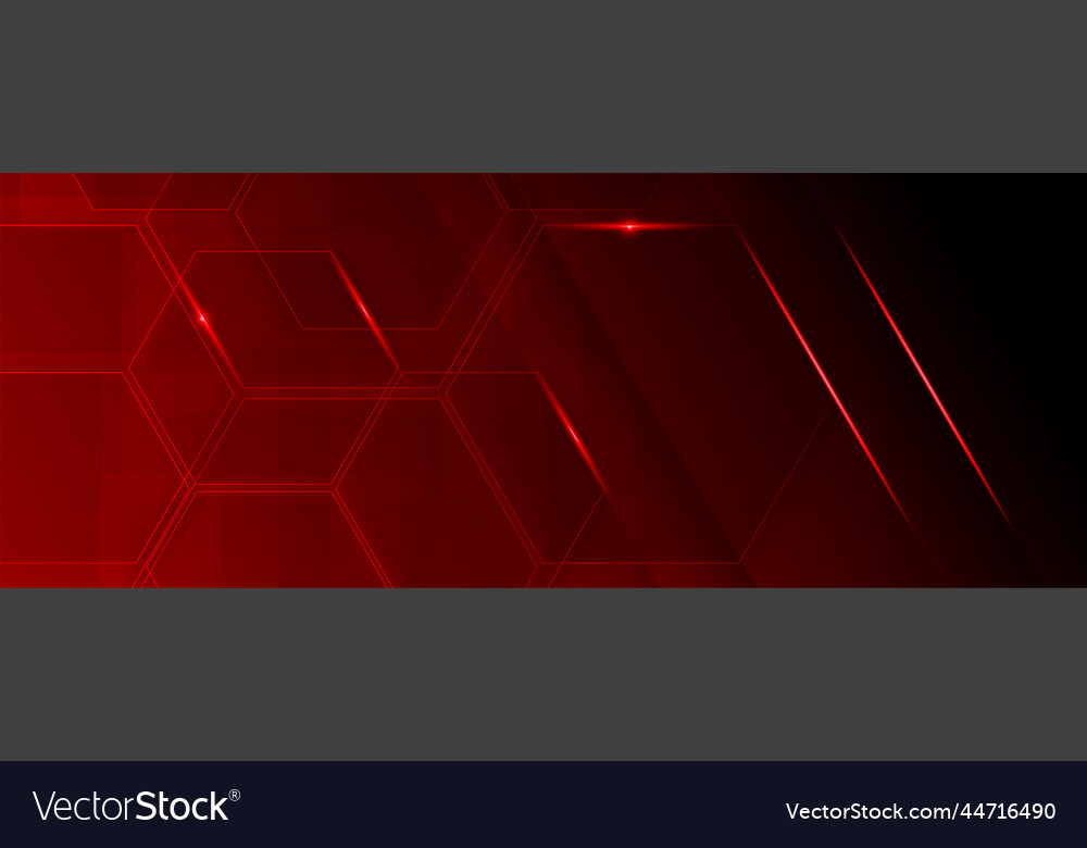 Futuristic hexagonal red motion abstract Vector Image Futuristic hexagonal red motion abstract