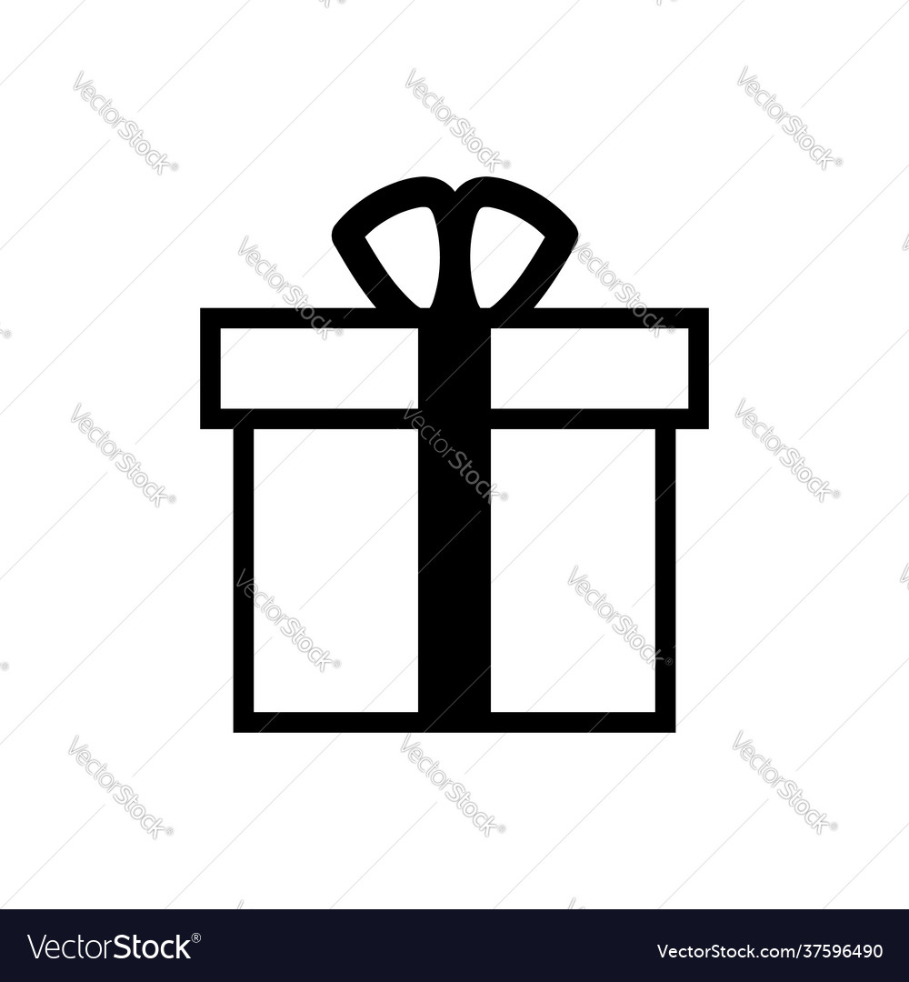 Gift box icon christmas surprise