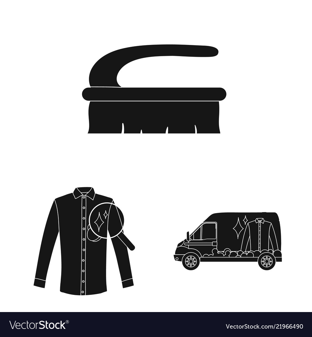 Isolated object of laundry and clean symbol set vector image Isolated object of laundry and clean symbol set