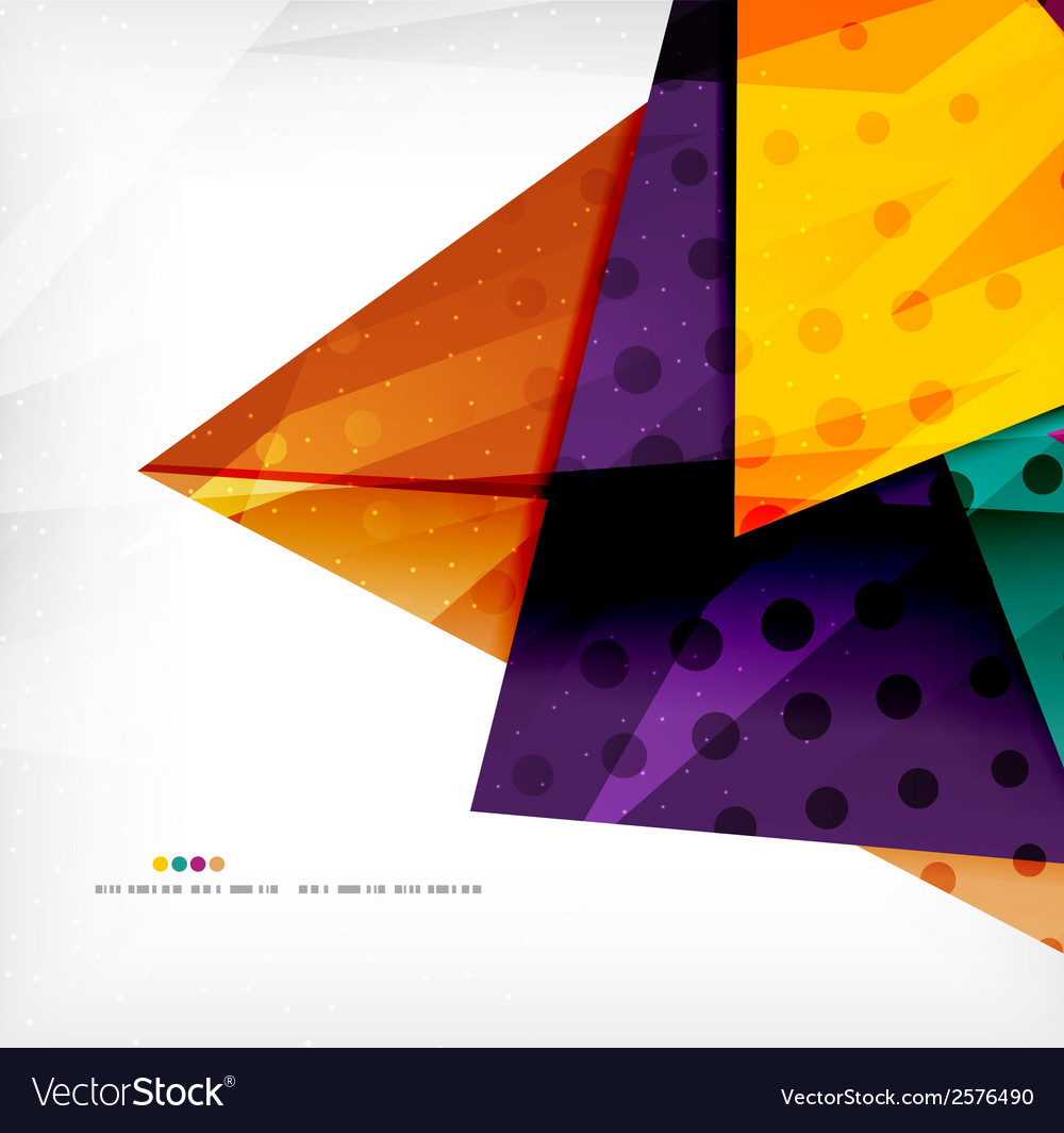 Modern 3d glossy overlapping triangles