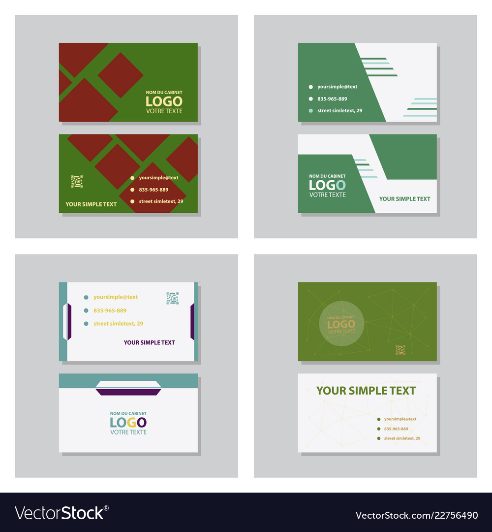 Modern simple light business card template Vector Image Modern simple light business card template