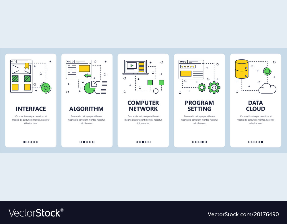 Modern thin line user interface vertical