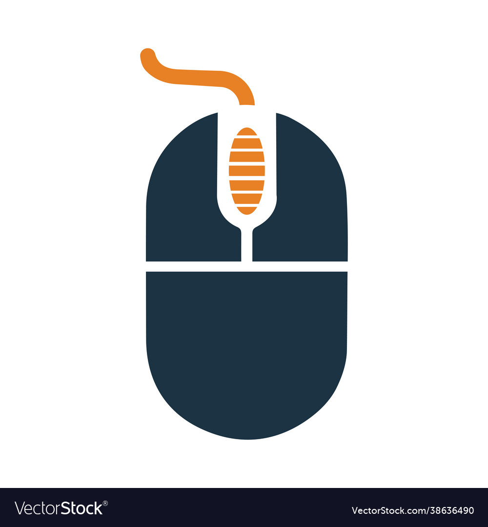 Mouse cursor icon simple color