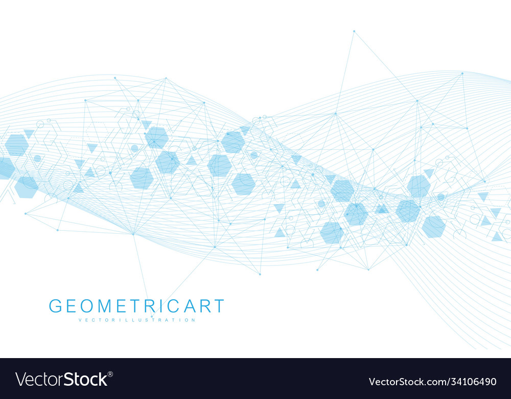 Science network pattern connecting lines and dots