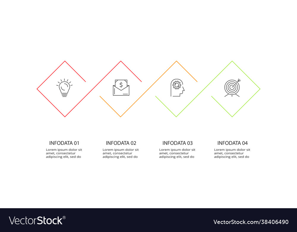 Thin line element for infographic template