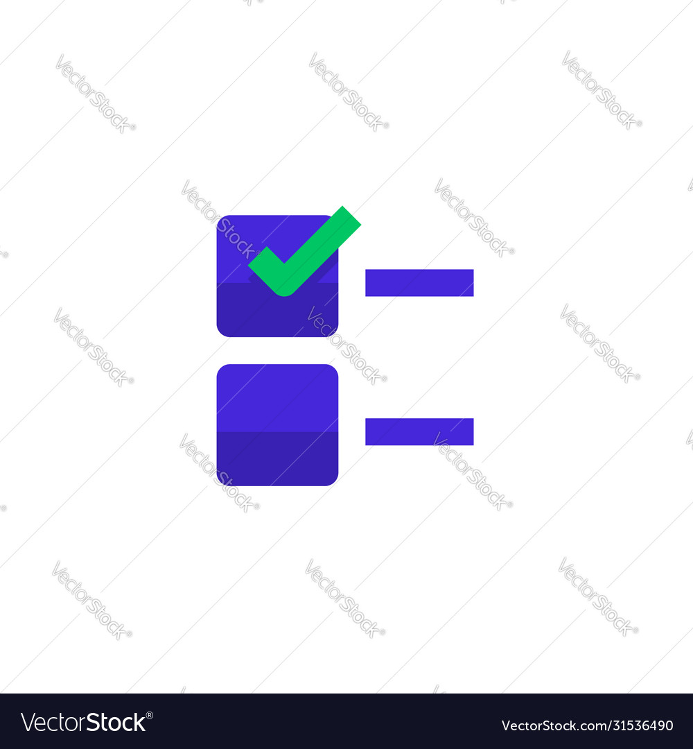 To do list icon design two check box vector image To do list icon design two check box
