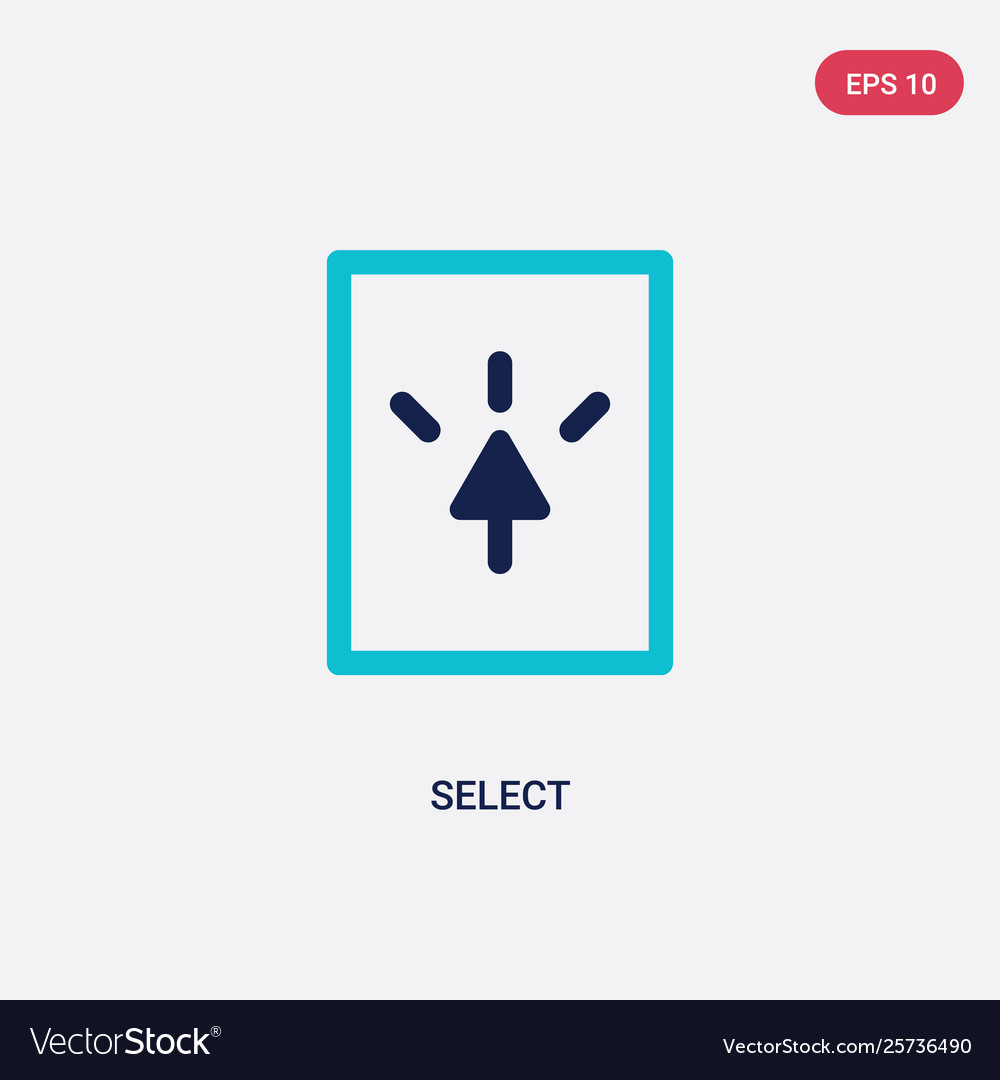 Two color select icon from cursor concept vector image Two color select icon from cursor concept