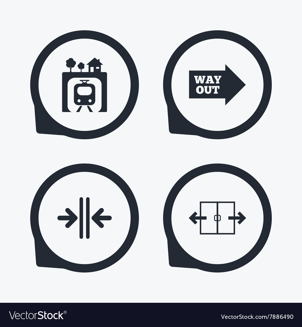 Underground icon automatic door symbol