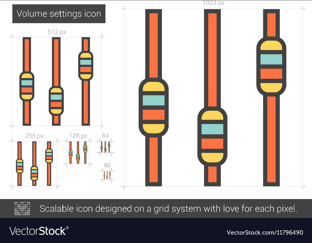 Volume settings line icon