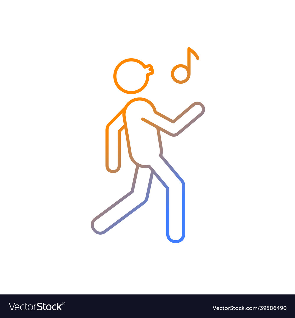 Whistle gradient linear icon vector image Whistle gradient linear icon
