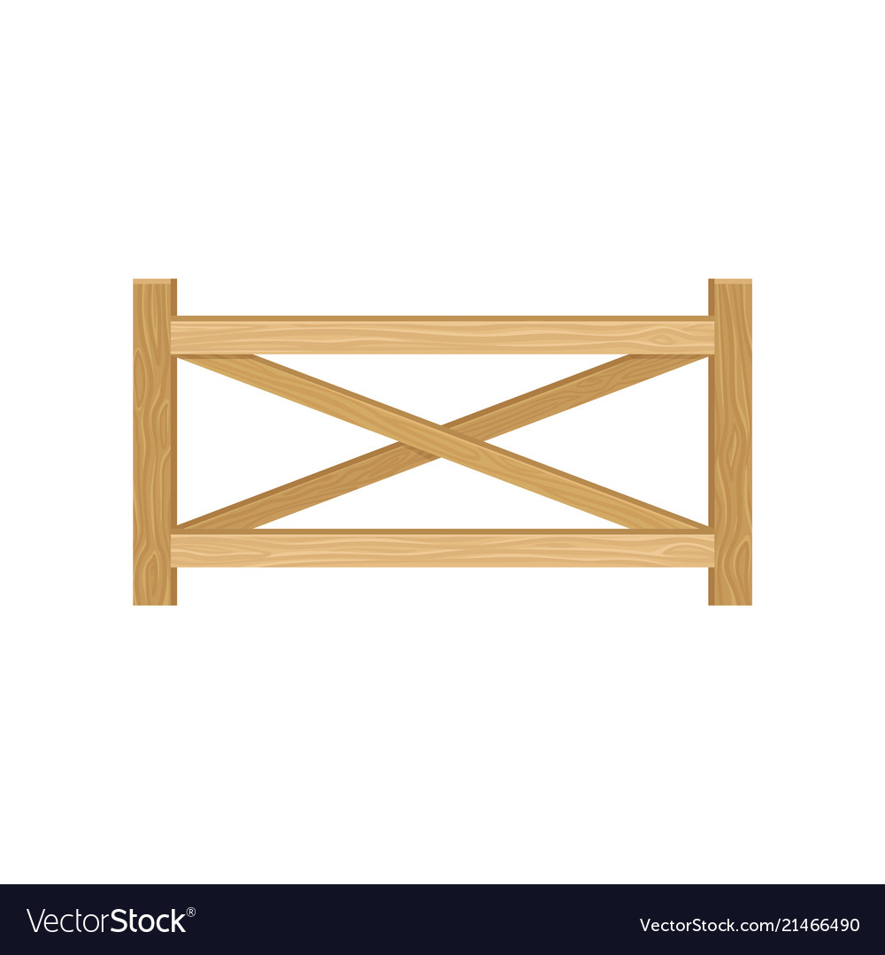 Wooden Farm Crossing Fence